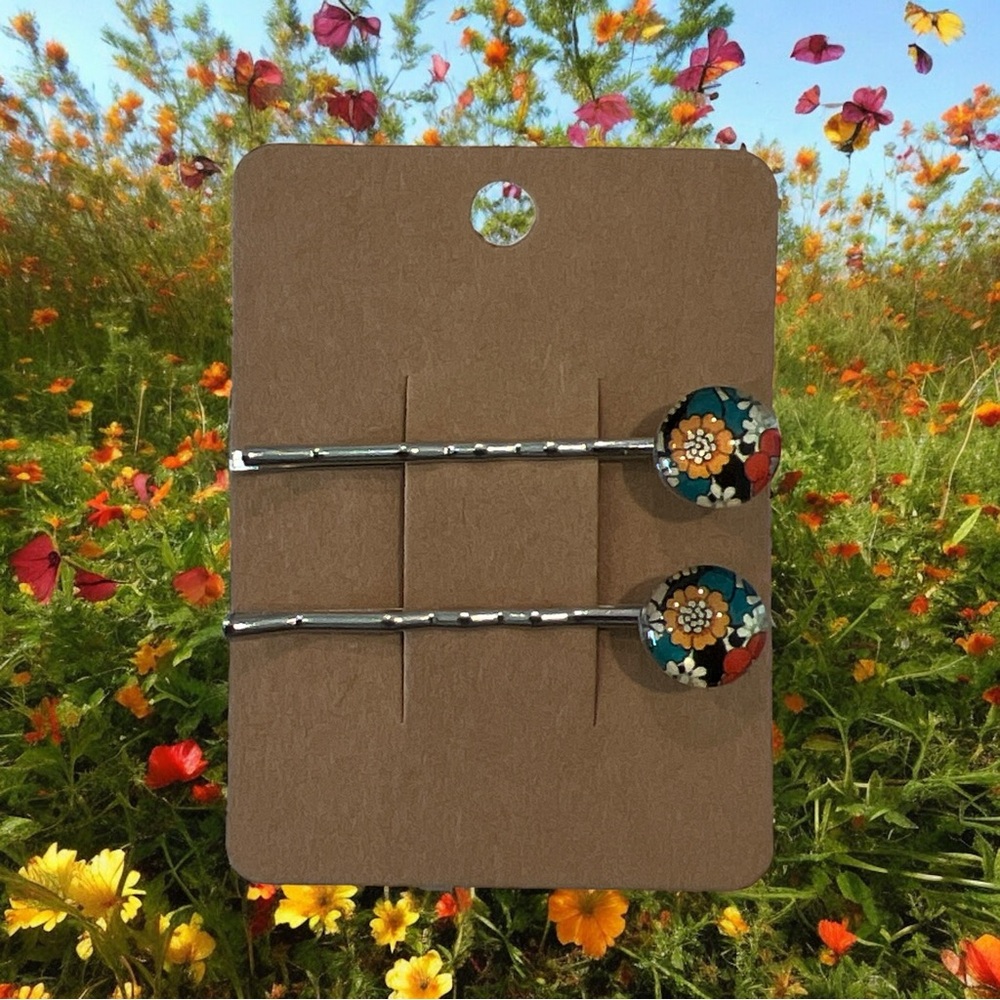 NEW Floral Design Bobby-pin Set
